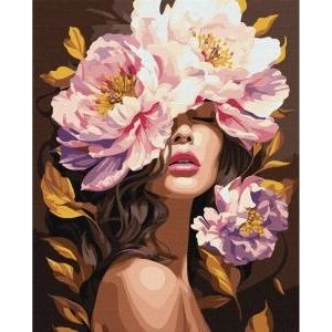 Ideyka Painting by numbers on frame KHO8443 In the scent of peonies 40x50 cm AP0120
