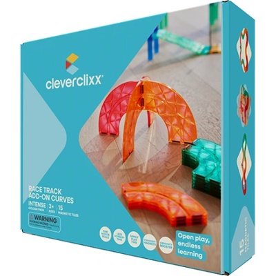 Cleverclixx Магнитна състезателна писта Intense - комплект завои - 15 части