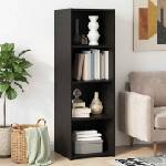 vidaXL Висок шкаф Черен дъб 40 x 41 x 124 см Инженерна дървесина (8015666)
