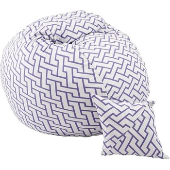 Image 1 of Pufrelax Комплект Барбарон и декоративна възглавница, 450л. Matusalem, Zappity Purple, Перящ се калъф, Подходящ за деца, Пълнеж с микс от мемори пяна и дунапрен, Гама Premium