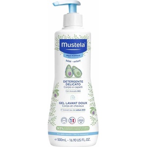 Mustela Нежен измиващ гел Mustela - За коса и тяло, 500 ml - baby