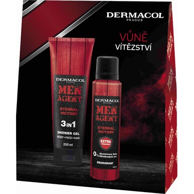 Dermacol Men Agent Eternal Victory - Dezodorant 150 ml a sprchový gél 250 ml