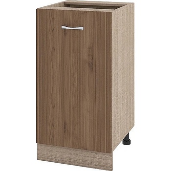 ИРИМ Долен шкаф с една врата и рафт Сити МО-28 мока / орех адмирал 45 см