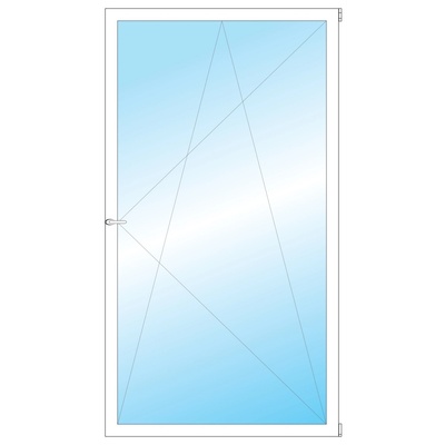 OKNA HNED Plastové okno 115x204 cm bílé otevíravé a sklopné pravé