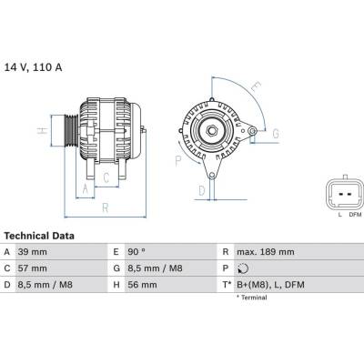 Alternátor BOSCH 0 986 083 440 (0986083440)