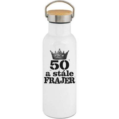 123TRIKO termoska 50 a stále frajer, V2, černý tisk 500 ml narozeniny