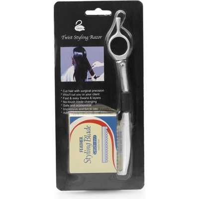 Styling razor twist with 10 blades stylingový efilačný zrezávač s otočnou rúčkou + náhradných žiletiek 10 ks