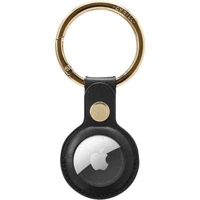 Spigen Стилен ключодържател от изкуствена кожа за Apple AirTag - Spigen Cyrill Basic Leather AirTag Case (черен) (AMP01836)