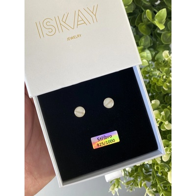 Iskay Pietní stříbrné náušnice pozlacené stříbro žlutým zlatem 4 mm