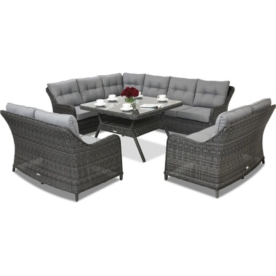 Garden Point Техноратанови градински мебели Toledo Comida 9 Angular Garden Point антрацит (GAP132-ANG9)