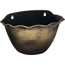 Kvetináč Strend Pro Wave, 26x18 cm, zlatý, metalický efekt, závesný