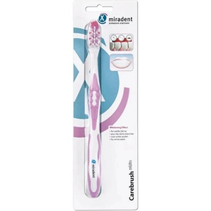 Miradent Четка за зъби с избелващ ефект Carebrush White, розова - ozone