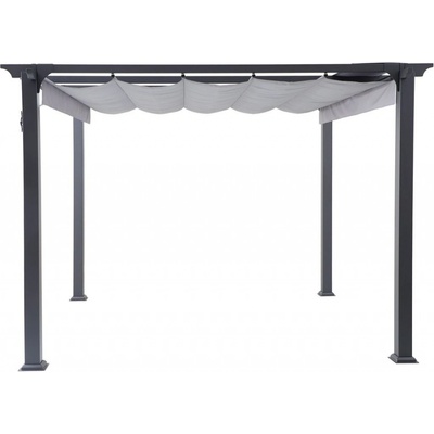 Sunfun Kreta Pergola se shrnovací látkovou střechou, 3,33 x 3,18 m 2,35 m šedá
