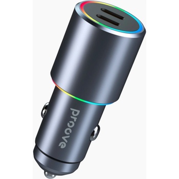 Proove Двойна енергия 50W зарядно за кола (Type-C + Type-C) (ACDE50022206)