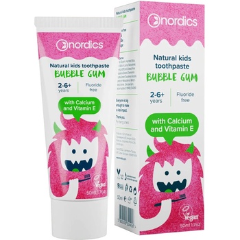 Nordics Детска паста за зъби Bubble Gum, 50 ml