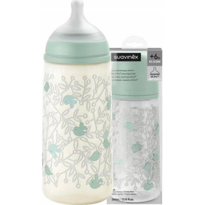 Suavinex kojenecká láhev Birdies krémová 360 ml