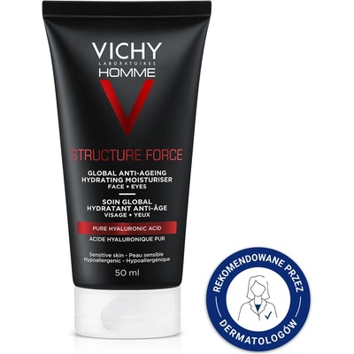 Vichy Homme Structure Force zpevňující protivráskový krém s kyselinou hyaluronovou 50 ml