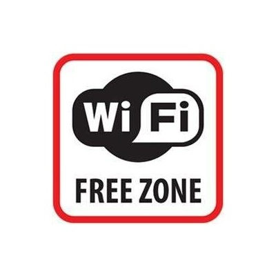 Výstražná samolepka SK - WiFi Free Zone