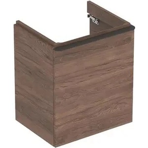 Geberit Долен шкаф Geberit Smyle Square за стенен умивалник, орех, 1 врата, десен ограничител, 54 см (500.365.JR.1)