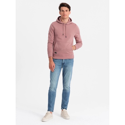 Ombre Clothing Мъжки памучен суитчър BASIC с качулка Ombre Clothing Ombre Clothing | Rozov | МЪЖЕ | S