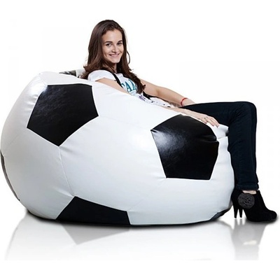 Ecopuf FOOTBALL XXXL ekokůže E2 Smetanově bílá