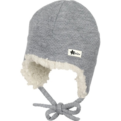 Sterntaler Детска зимна шапка ушанка Sterntaler - 45 cm, 6-9 месеца, сива (4402022-566)