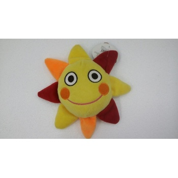 Mikro Plyš sluníčko-květina s chrastítkem 10 cm