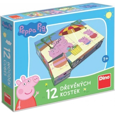 Dino Peppa Pig 12 licenční kostky