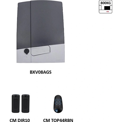 CAME BXV 8 SAFE ATOMO sada pre posuvnú bránu do 600kg, 1x BXV08AGS (24V, 400W, 800N) 1x ZBX7N, 1x AF43S, 1x TOP44RBN, 1 pár DIR10 – Hledejceny.cz