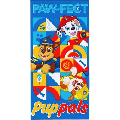 Kids Euroswan Paw Patrol Paw fect EWA19933PW plážová osuška modrá 70 x 140 cm
