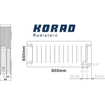 Korad Radiators 33VKP 600 x 900 mm
