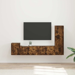 vidaXL Комплект ТВ шкаф 4 бр. 30 x 31 x 100 см Опушен дъб (3409002)