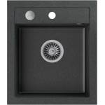 Quadron Pop Johnny 100 черна композитна вградена мивка - черни точки 43x50 см (HCQJ4350CZK) Мивка за вграждане