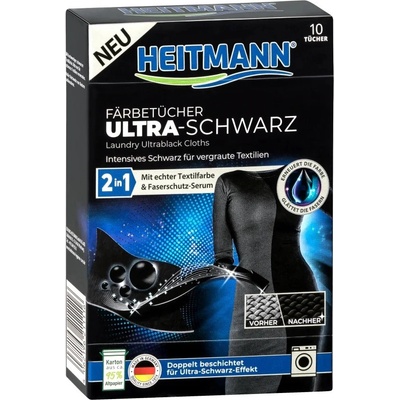 Heitmann Ubrousky pro obnovu černé barvy Ultra 10 ks