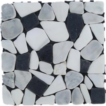 Effector Декинг плочи от естествен камък Effector, Бял/Черен, 30 х 30 х 2.2 см (3527552)