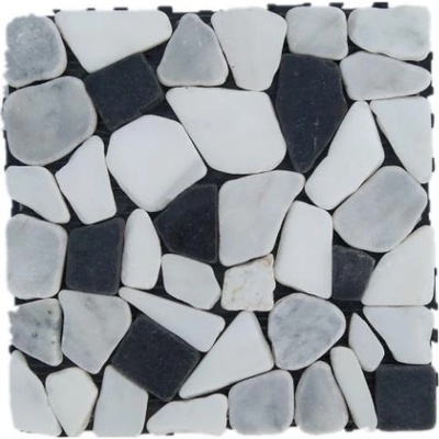 Effector Декинг плочи от естествен камък Effector, Бял/Черен, 30 х 30 х 2.2 см (3527552)