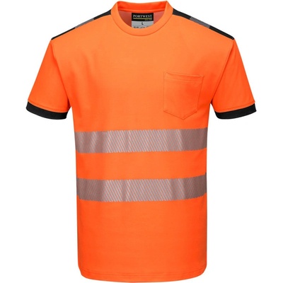 Portwest tričko HiVis PW3 T181 krátký rukáv reflexní Oranžová/čierna 4XL