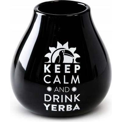 Vital Country Kalabasa keramická černá Keep Calm 350 ml