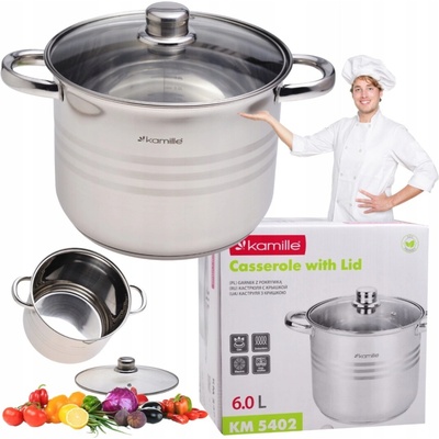 Kamille Hrnec hrnec 6,0 l nerezová ocel 24 cm s poklicí