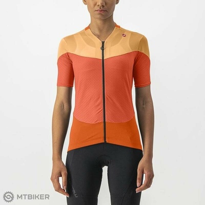 Castelli GRADIENT COLOR BLOCK šarlatová/oranžová dámský