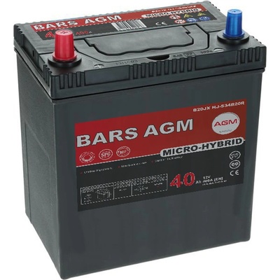 Bars AGM LINE 12V 40Ah 400A HJ-S34B20L