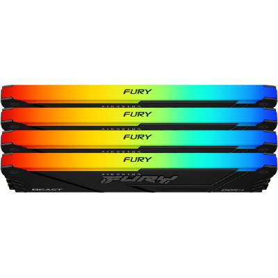 FURY Beast Black RGB 64GB(4x16GB) DDR4 3200MHz CL16 2Rx8 (KF432C16BB12AK4-64)