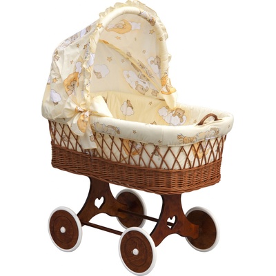 Scarlett Proutěný košík pro miminko s boudičkou Mráček béžová – Zboží Mobilmania