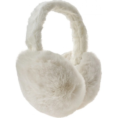 Bílé plyšové klapky na uši Gratia