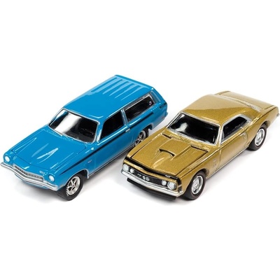 Johnny Lightning Chevrolet Camaro SS 1967 + Chevrolet Stinger Wagon 1972 1:64