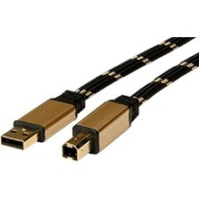 Roline 11.02.8802 Gold USB 2.0 kabel A-B, 1,8m