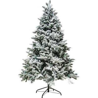 DECOLED Umelý vianočný stromček biely, 180 cm, smrek Flock s 2D a 3D ihličím