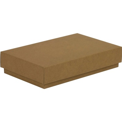 Dárková krabička s víkem 250x150x50/40 mm, hnědá - kraftová