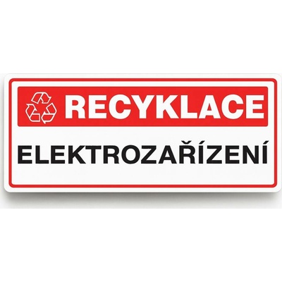 Traiva s.r.o OZNAČENÍ TŘÍDĚNÉHO ODPADU - Elektrozařízení Verze: Samolepka papírová 290 x 100 mm tl. 0,1 mm - Kód: 17417