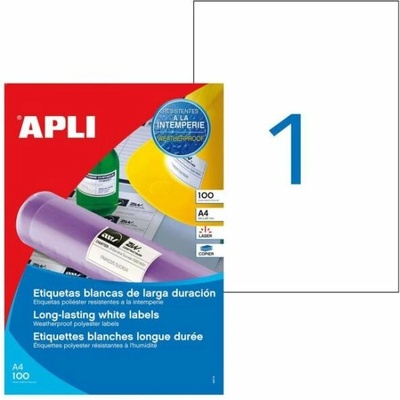 Apli Etikety polyesterové 210x297mm Agipa 100 hárkov